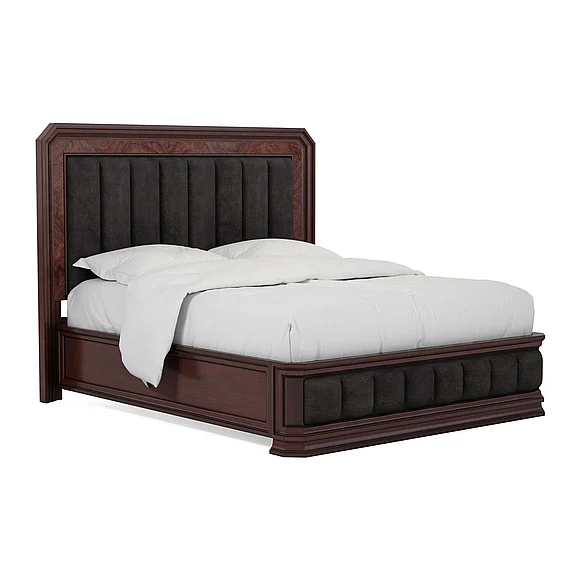 A.R.T. Furniture Revival Queen Upholstered Bed in Napa Mahogany