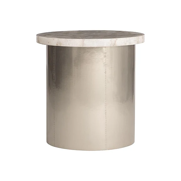 Bernhardt Shimla Side Table in German Silver 328408
