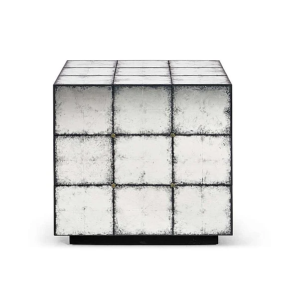 Jonathan Charles JC Modern Luna Square End Table 007-3-BN2-EGL