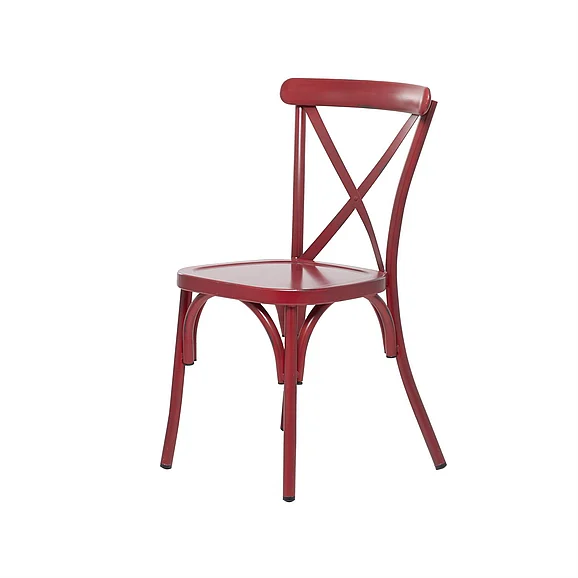 UMA Red Metal Outdoor Dining Chair, | 33275 CLOSEOUT
