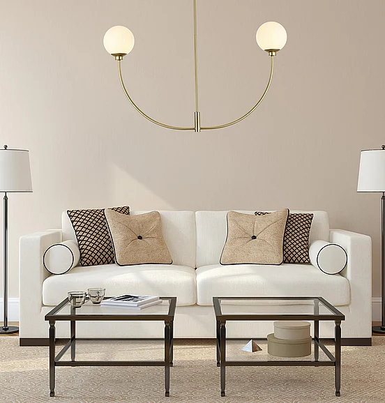 Elegant Nyomi 42 In. Pendant in Brass LD816D42BR CLOSEOUT