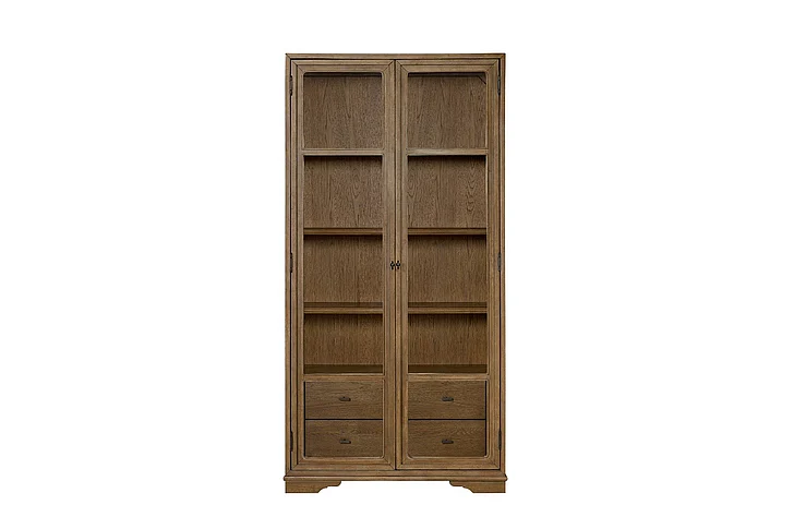Emma Mason Signature Trinidad Tall Display Cabinet - Almond