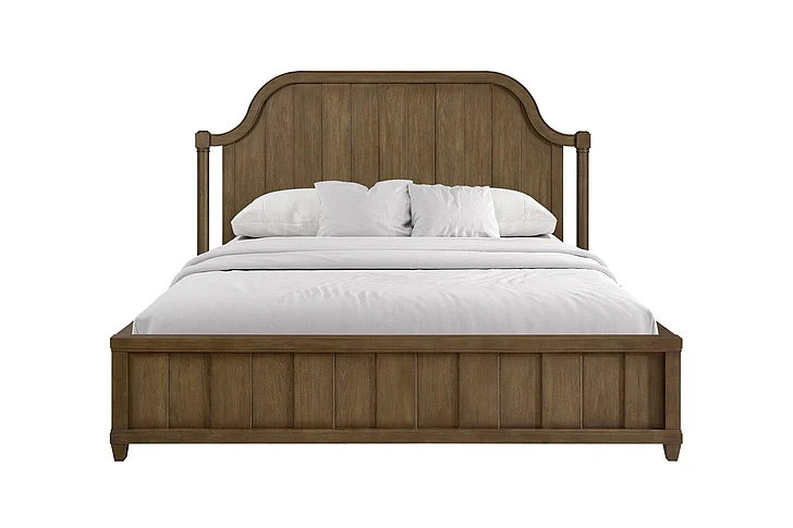 Emma Mason Signature Trinidad Queen Planked Panel Bed - Almond