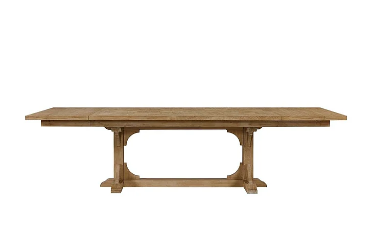 Emma Mason Signature Trinidad 9pc Trestle Dining Room Set in Cashew