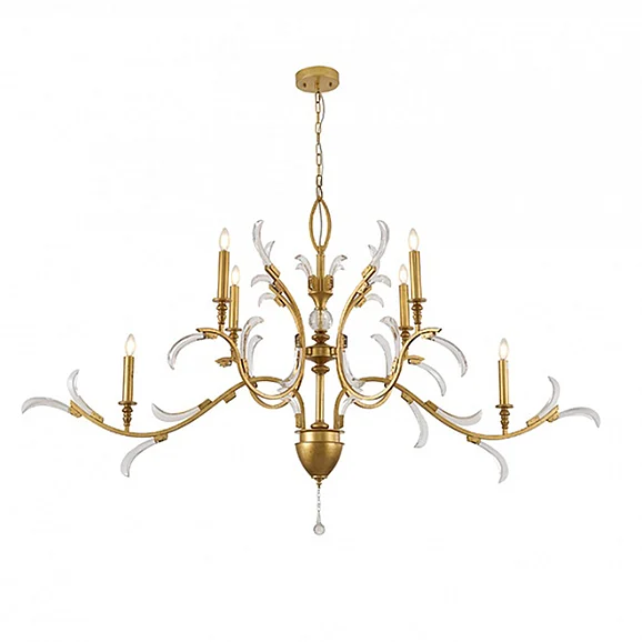 Bethel Gold Leaf Metal Chandelier GA40C74G