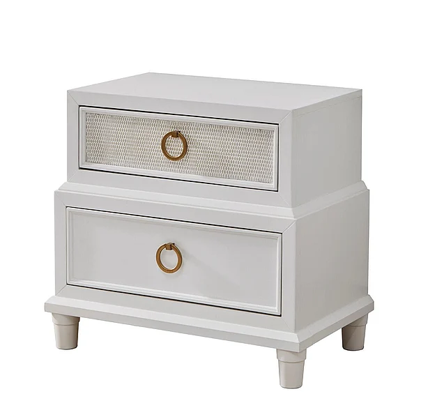 American Woodcrafters Switchgrass 2-Drawer Nightstand - White 3410-420