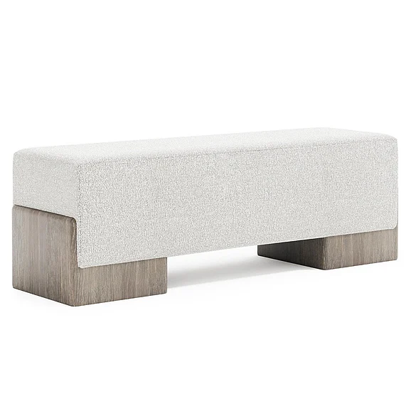 Bernhardt Monolith Bench in White 343508 PROMO