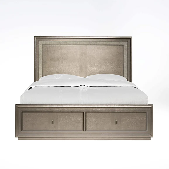 A.R.T. Furniture Cove Queen Panel Storage Bed in Mica