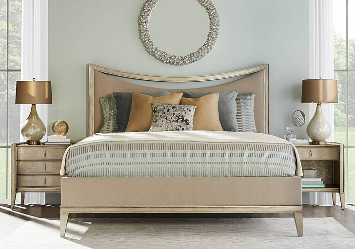 A.R.T. Furniture Cove 2-Piece Upholstered Bedroom Set in Mica