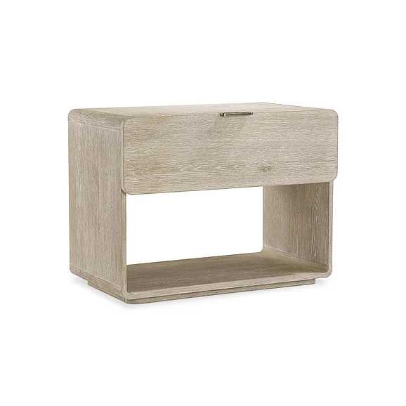 Bernhardt Antibes Open Bottom Shelf Nightstand in Roz 350233 CLOSEOUT