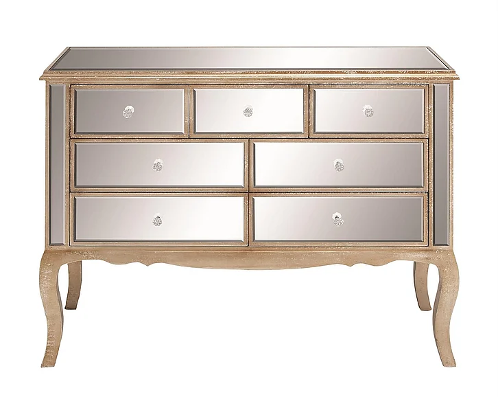 UMA Champagne Wooden Chest, 44" x 17" x 34" | 35047 CLOSEOUT