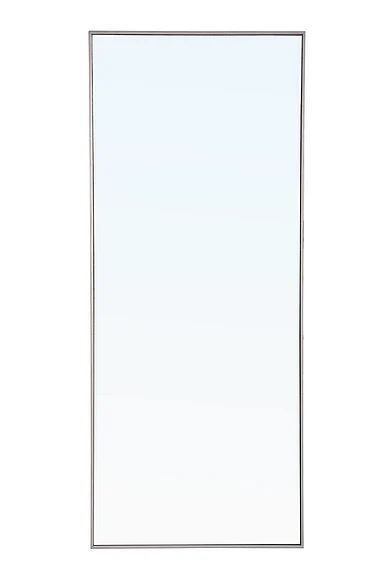 Elegant Metal Frame Rectangle Mirror 30 In. Silver MR4086S