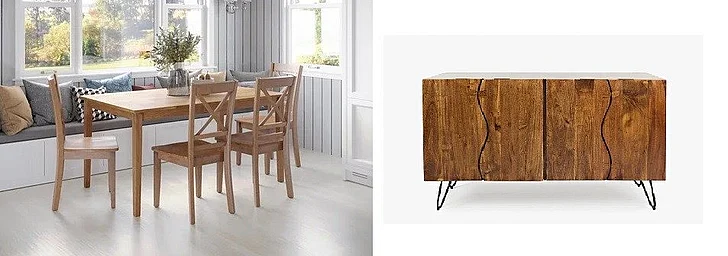 Jofran Simplicity 7pc Dining Table Set in Honey