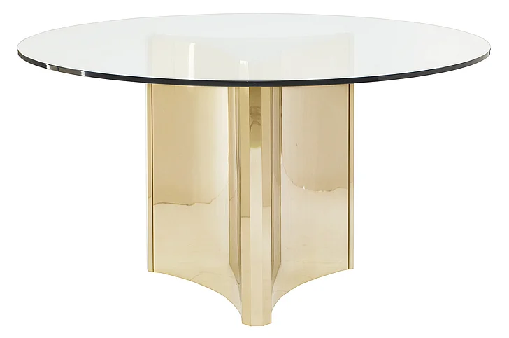 Bernhardt Interiors Abbott Metal Pedestal Table