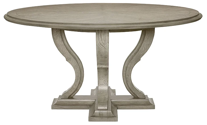Bernhardt Marquesa Round Dining Table in Gray Cashmere 359-274