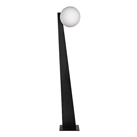 Noir Furniture Roy Floor Lamp in Black Metal PZ003MTB