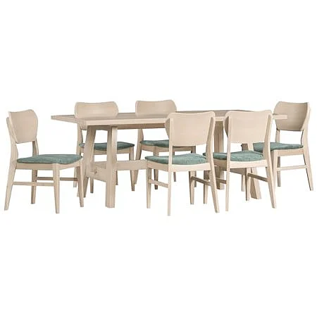 Intercon Furniture West End 7pc Leg Table Set w/B-Fly in Natural