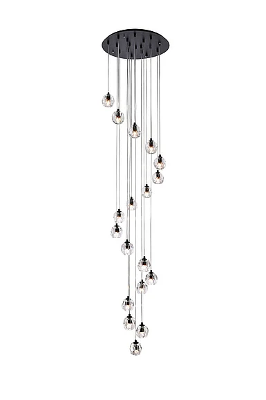 Elegant Eren 18 Lights Black Pendant 3505D20BK