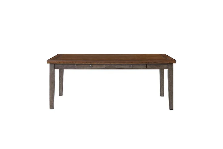 Emma Mason Signature Justin Dining Table w/ 6 Drawers in Gray/Brown