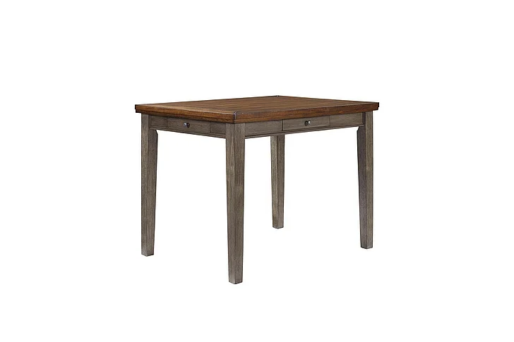 Emma Mason Signature Justin Counter Dining Table w/ 4 Drawers in Gray/Brown