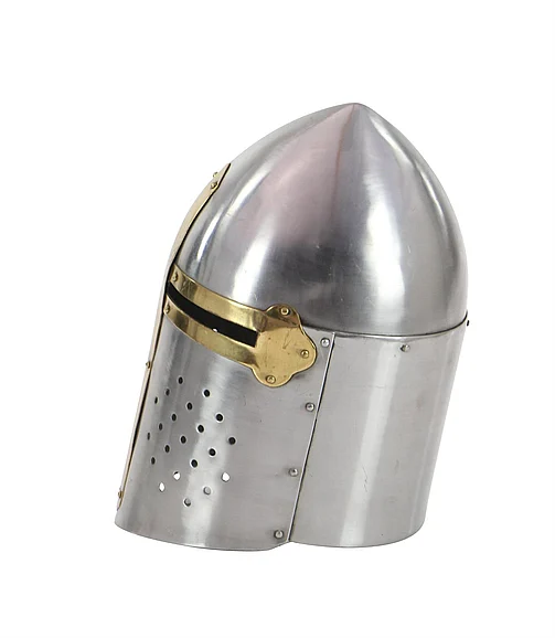 UMA Metal Mask Replica Medieval Knight Crusader Decorative Helmet in Silver 36200