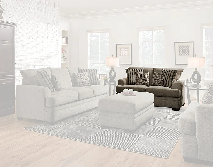 Peak Living 3650 Loveseat in Cornell Pewter 3652-1664 CUSTOM ITEM