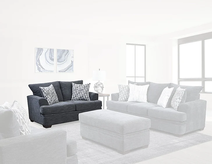 Peak Living 3650 Loveseat in Aden #15 Grey 3652-3984 CUSTOM ITEM