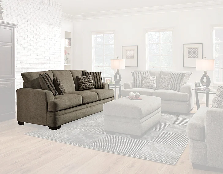 Peak Living 3650 Sofa in Cornell Pewter 3653-1664 CUSTOM ITEM