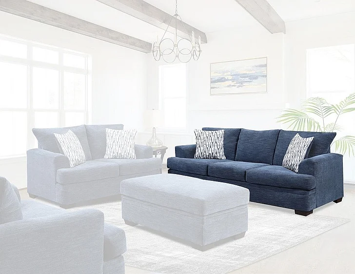 Peak Living 3650 Sofa in Aden #14 Blue 3653-3985 CUSTOM ITEM