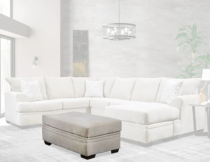 Peak Living 6800 Storage Ottoman in Aden #3 Tan 6830-3983 CUSTOM ITEM