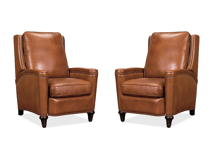 Hooker Furniture Living Room RC Rylea Manual Push Back Recliner in Brown RC216-PB-086 (Set of 2)