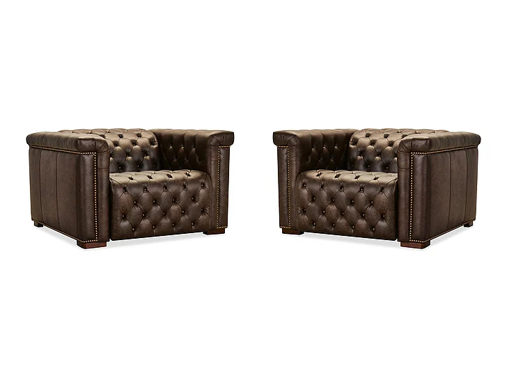Hooker Furniture SS Savion Deux Power Recliner with Power Headrest in Dark Wood SS435-PH1-089 (Set of 2)