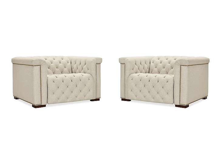 Hooker Furniture SS Savion Deux Power Recliner with Power Headrest in Dark Wood SS435-PH1-414 (Set of 2)