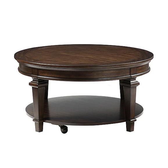Homelegance Tobias Round Cocktail Table in Espresso 3681-01RD
