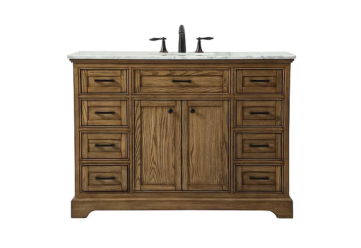 Elegant 48 In. Single Bathroom Vanity in Driftwood VF15048DW