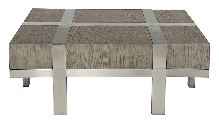 Bernhardt Interiors Leigh Cocktail Table in Rustic Gray 369-023