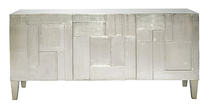 Bernhardt Interiors Carleton Entertainment Console in German Silver 369-870 PROMO