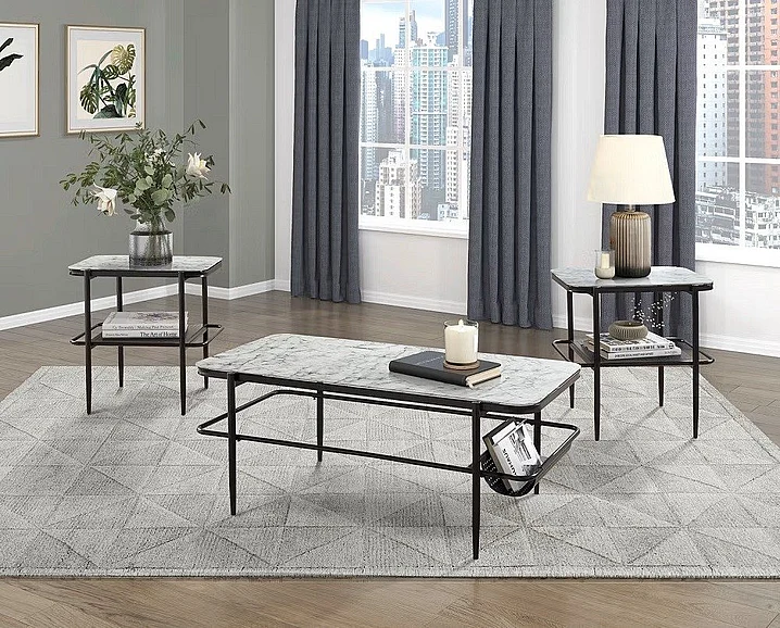 Homelegance Marine 3-Piece Pack Occasional Set in Black 3699-31