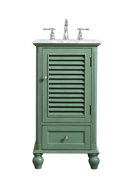 Elegant 19 In. Single Bathroom Vanity in Vintage Mint VF30519VM