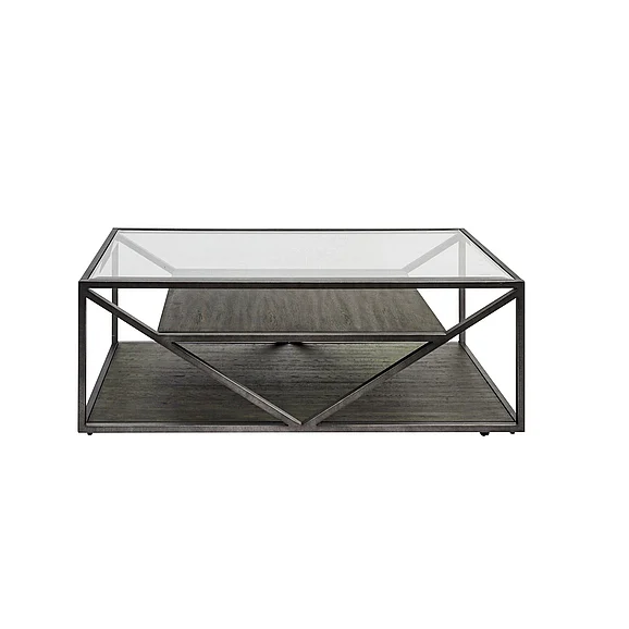 Liberty Furniture Arista Rectangular Cocktail Table in Cobblestone Brown 37-OT1010