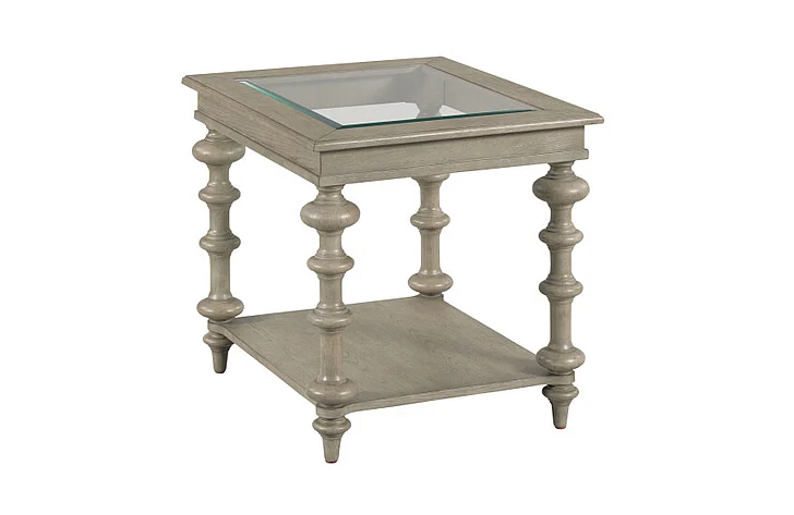 Hammary Furniture Tigbee Hamilton Rectangular End Table in Timberwolf 370-915