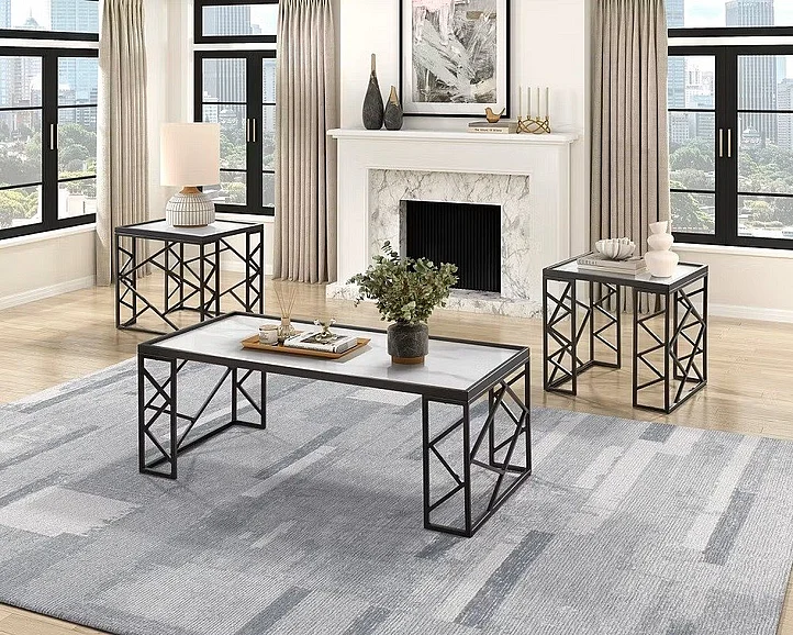 Homelegance Astral 3-Piece Pack Occasional Set in Black 3700-31