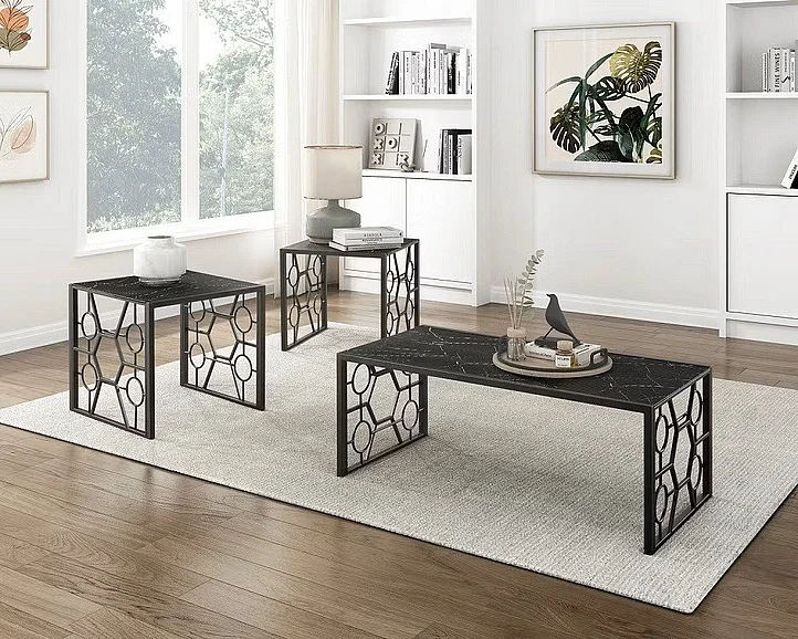 Homelegance Azra 3-Piece Pack Occasional Set in Black 3703-31