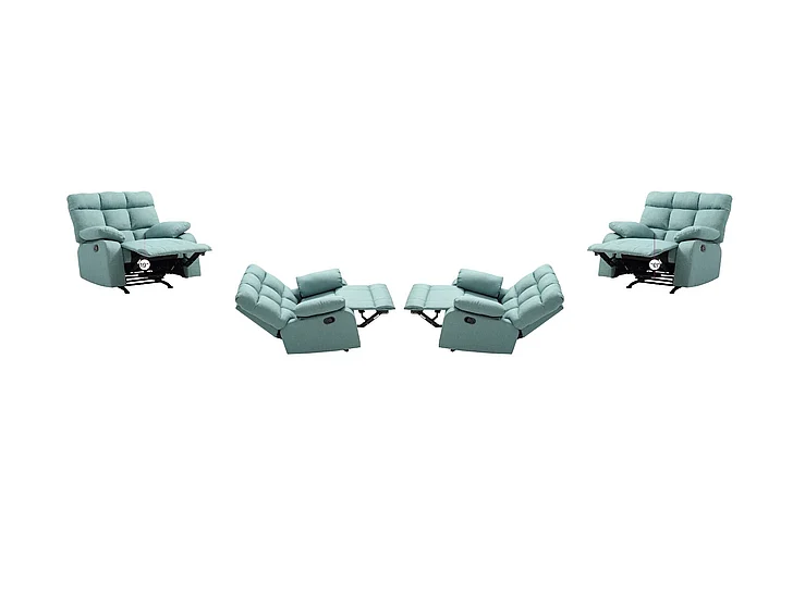 Glory Furniture Cindy Rocker Recliner, Teal G556-RC (Set of 2)