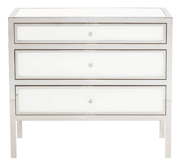 Bernhardt Interiors Blanca 3 Drawer Nightstand in White 372-215