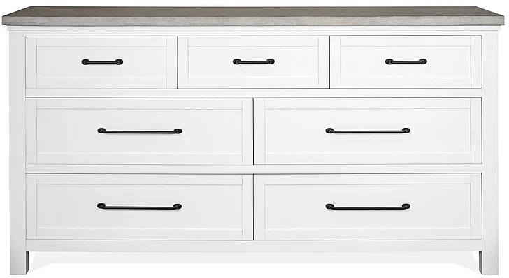 Riverside Furniture Cora 7 Drawer Dresser in Cloud 37290