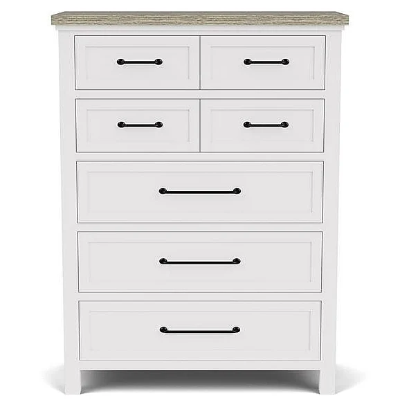 Riverside Furniture Cora 5 Drawer Chest in Cloud 37295