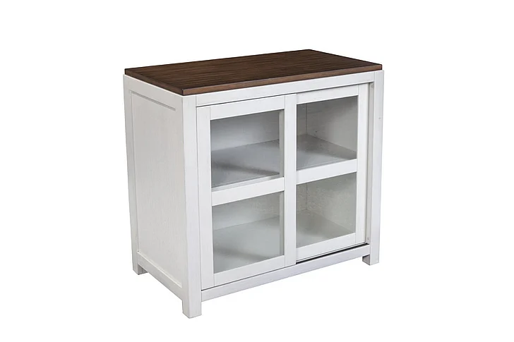 Alpine Furniture Donham Small Display Cabinet in Mystic Brown & White 3737-34