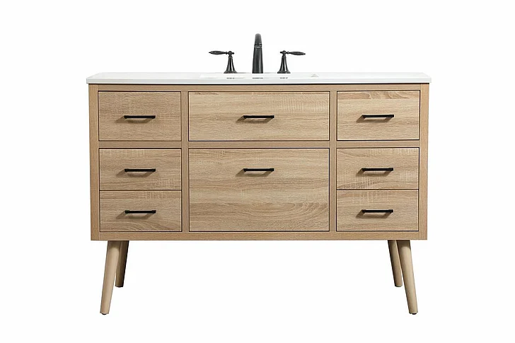Elegant 48 In. Single Bathroom Vanity in Mango Wood VF41048MW