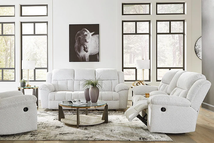 Frohn 2-Piece Reclining Living Room Set in Snow